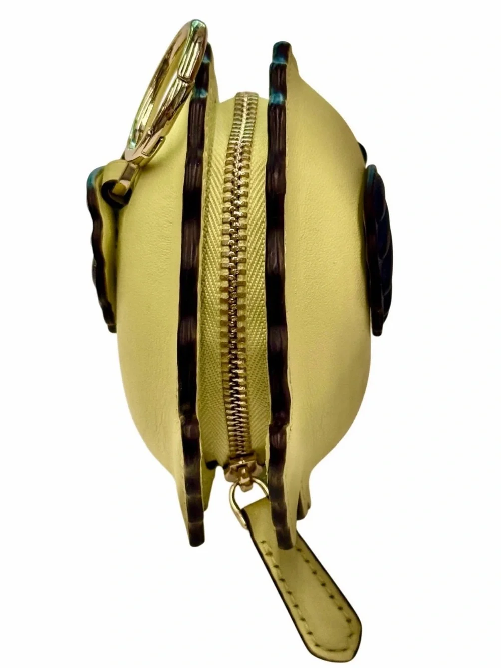 Kate Spade Lemon Meringue Puffy Fish Coin Purse Yellow Fish